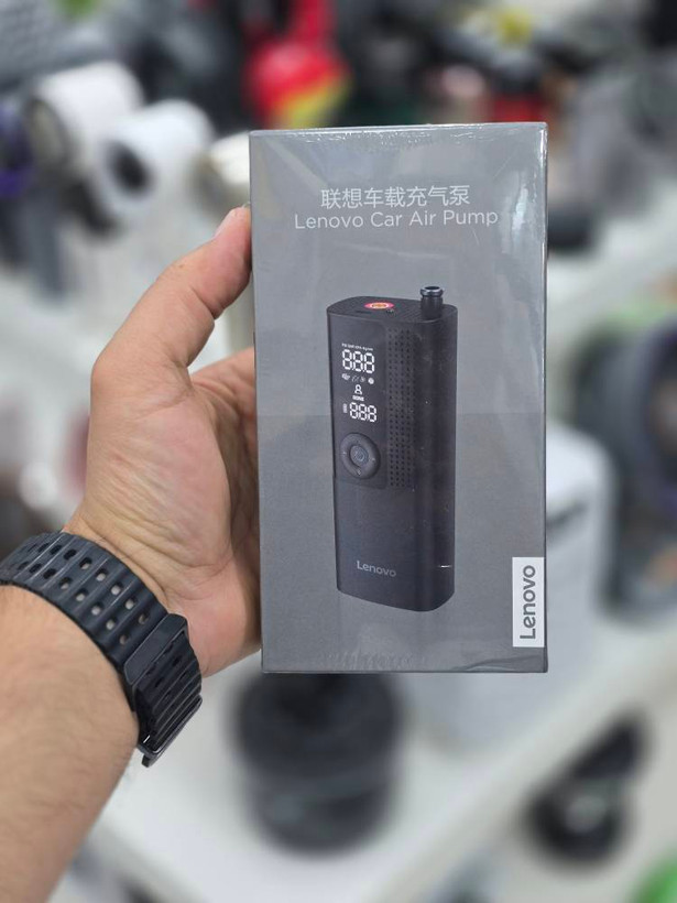 پمپ باد شارژی و قابل حمل خودرو برند Lenovo